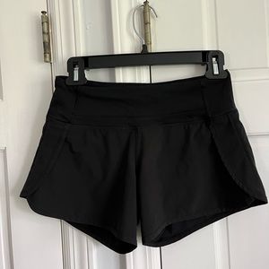 Lululemon 4” Speed Up Shorts, size 2, black